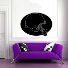 NCAA Wall Mural Vinyl Sticker GYM STORE SPORTING LOGO BLACK HELMET DA2649