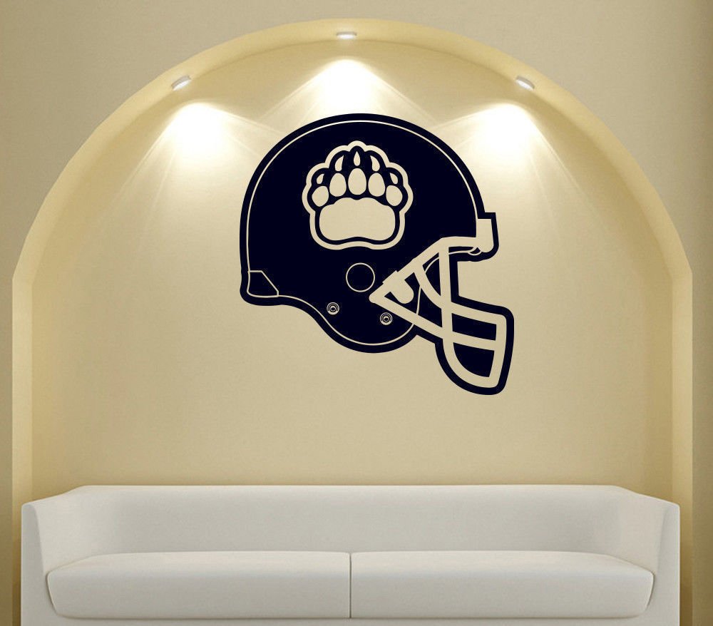 NCAA Wall Mural Vinyl Sticker GYM SHOP OF SPORTS HELMET LOGO TEAM DA2676