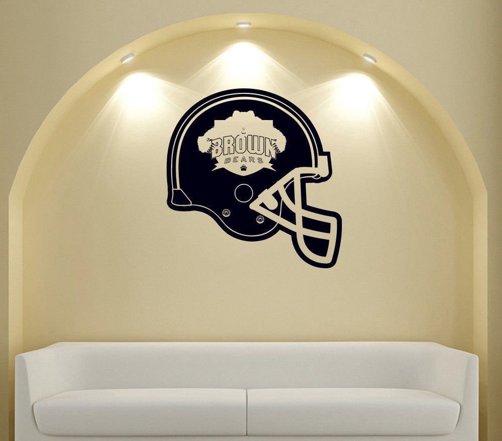 NCAA Wall Mural Vinyl Sticker GYM SHOP OF SPORTS HELMET LOGO TEAM BROWN DA2677