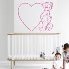 Photo frame heart bear teddy-bear Children Stylish Wall Art Sticker Decal 8805
