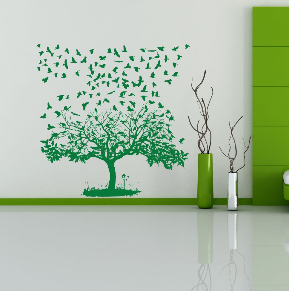Tree nature branch birds Kids Room Children Stylish Wall Art Sticker Decal 9603