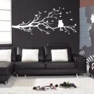 Tree branch cat leaves butterfly birds Kids Stylish Wall Art Sticker Decal 9942