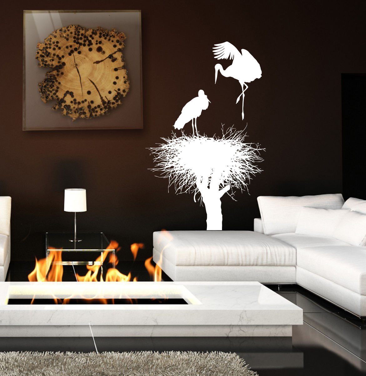 Nature landscape tree plant nest heron Stylish Wall Art Sticker Decal 10061