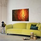 Burning Candle Reproduction Art Full Color Wall Decal Sticker AN-548 FRST