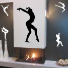 Girl dancer ballerina music dance Kids Room Stylish Wall Art Sticker Decal 9266