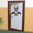 Skeleton skull pistol revolver does not kill Stylish Wall Art Sticker Decal 9385