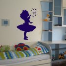 Girl with bubbles Kids Room Children Stylish Wall Art Sticker Decal 9929