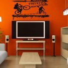 Biker sports freestyle a bike led dance Room Stylish Wall Art Sticker Decal 9210
