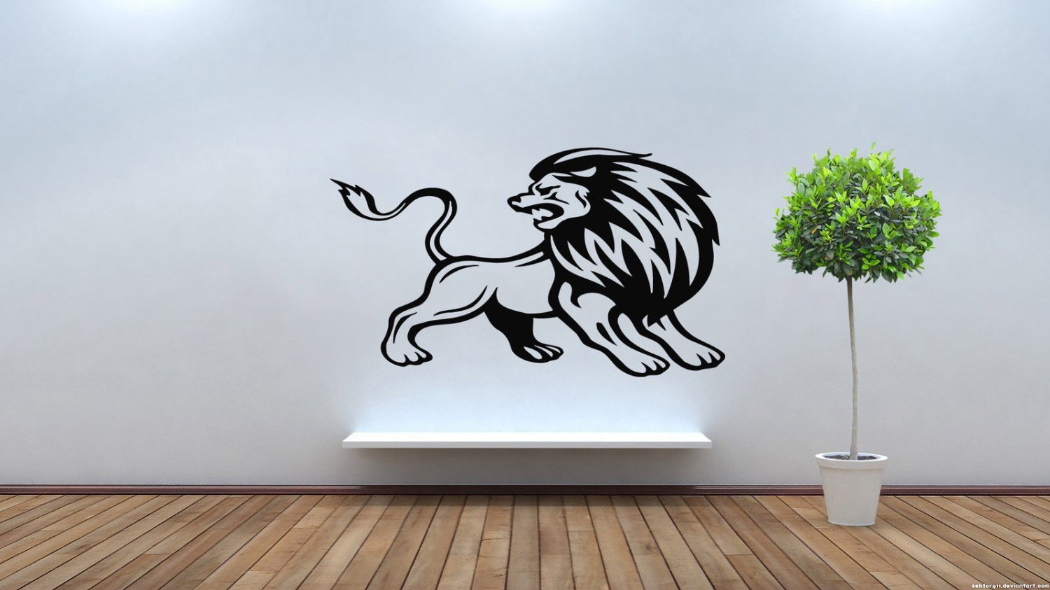 Angry Lion Wall Decor Vinyl Decal Sticker tz51