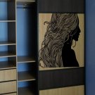 Beauty saloon woman flowers silhouette Stylish Wall Art Sticker Decal 9530