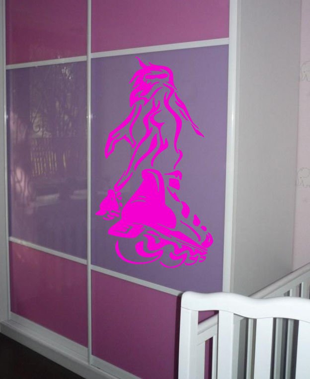Sport athlete rollers race tricks Kids Stylish Wall Art Sticker Decal 9657-2