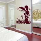 Beautiful woman girl fashion style Kids Stylish Wall Art Sticker Decal 9796