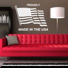 Made in the USA American flag proudly Kids Stylish Wall Art Sticker Decal 9131