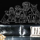 Dogs many breeds of dogs pet cutie Kids Room Stylish Wall Art Sticker Decal 9469