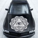 Freemasons Ornament Triangle Eye Full Color Car Decal Sticker KR-43 FRST
