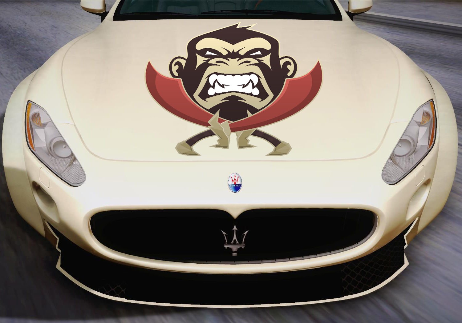 Monkey With A Whinger Full Color Car Decal Sticker KC-75 FRST