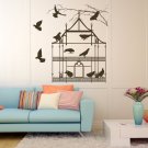 Nature birds bird's cage Kids Room Children Stylish Wall Art Sticker Decal 8804