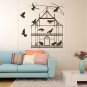 Nature birds bird's cage Kids Room Children Stylish Wall Art Sticker Decal 8804