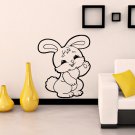 Wall Decor Vinyl Decal Sticker         cute fluffy bunny DA1444