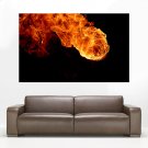 Fire Flames Abstraction Modern Art Full Color Wall Decal Sticker AN-660 FRST