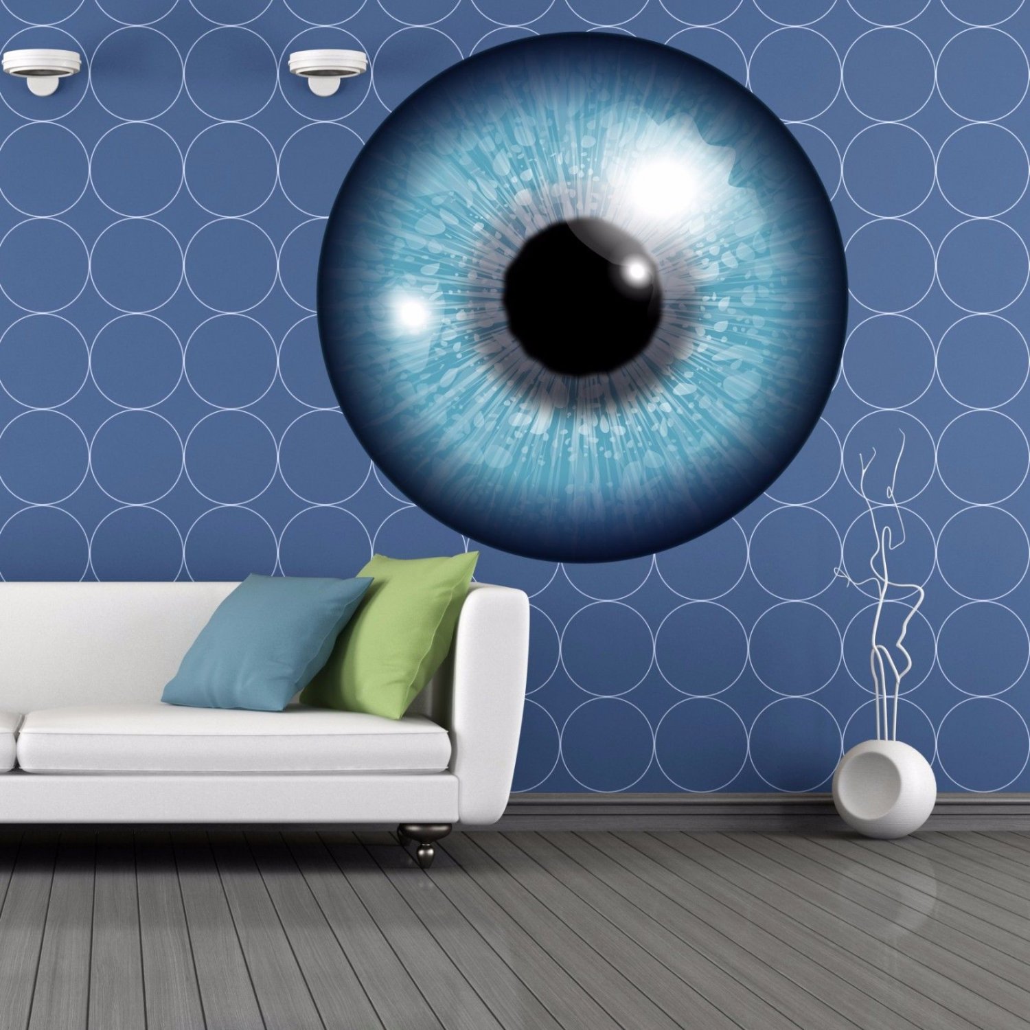 Big Eye Space Watchig Full Color Wall Decal Sticker AN-58 FRST