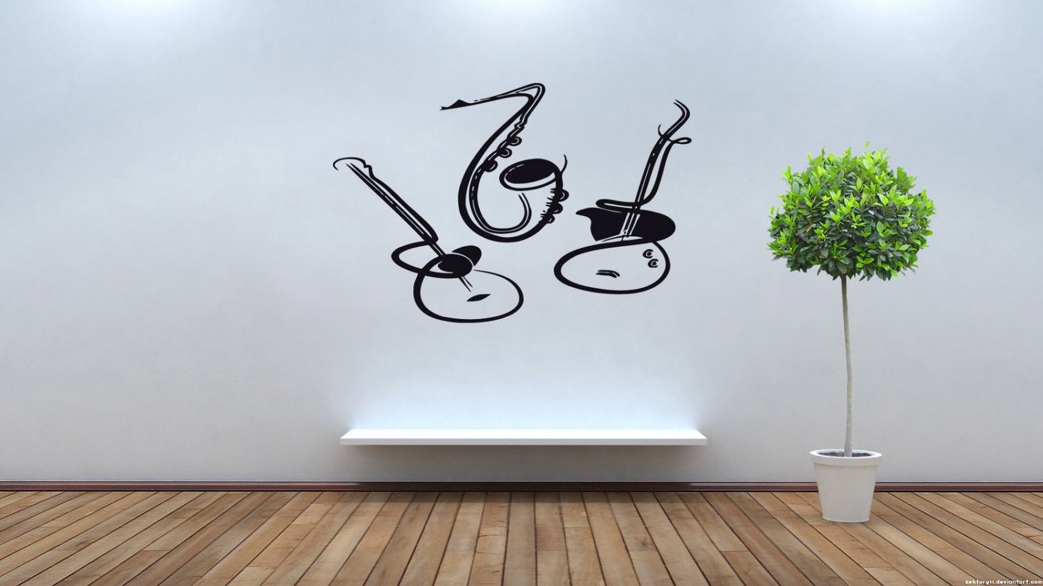 Wall Decor Vinyl Decal Sticker Music Instruments tz188