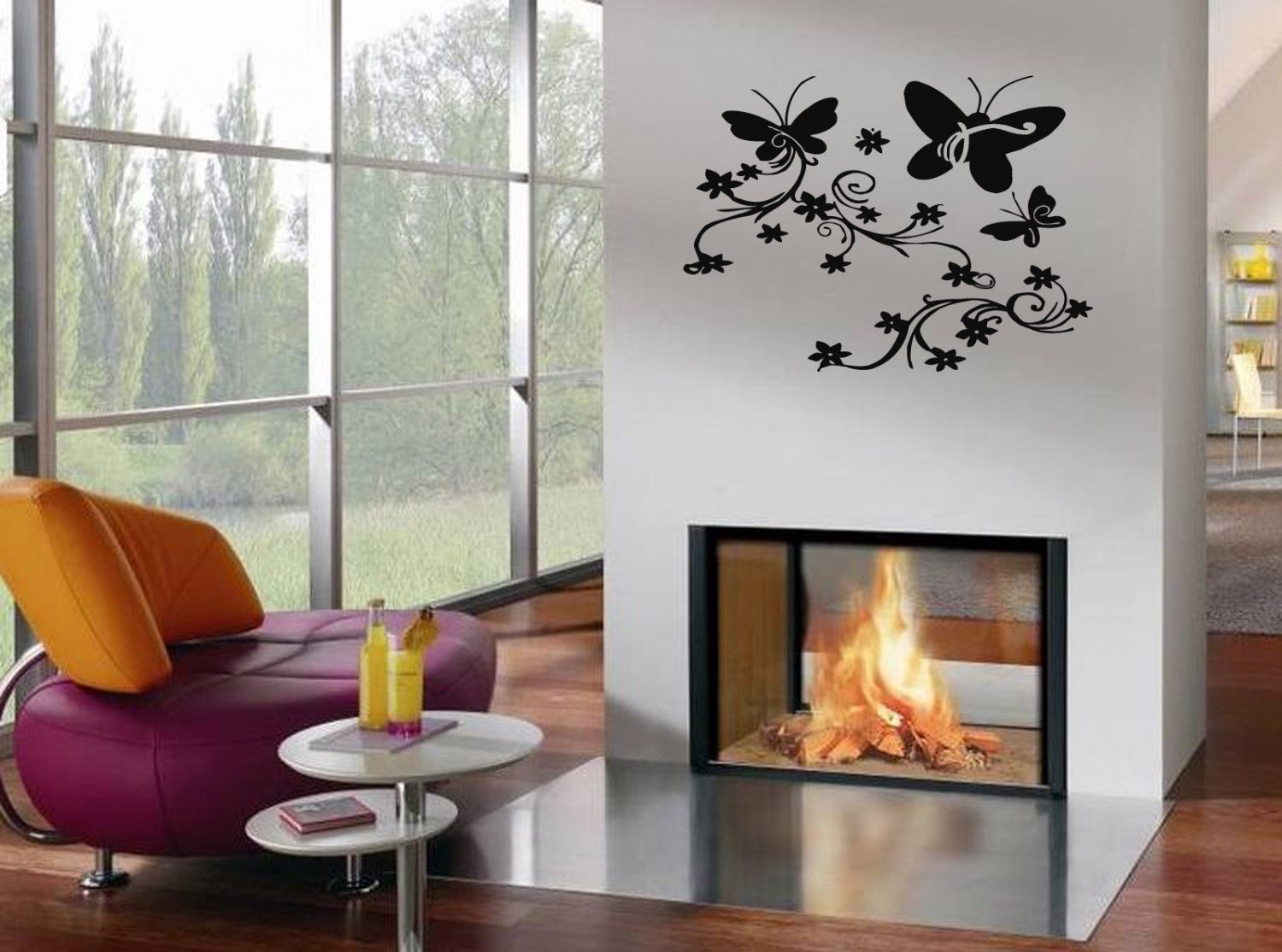 Wall Decor Vinyl Decal Sticker Beautiful Butterflies tz2193