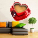 Cup Of Coffee Food Drink Kitchen Full Color Wall Decal Sticker KR-128 FRST