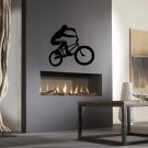 Sport Cyclist stuntman Jumping on a bike Stylish Wall Art Sticker Decal 9683