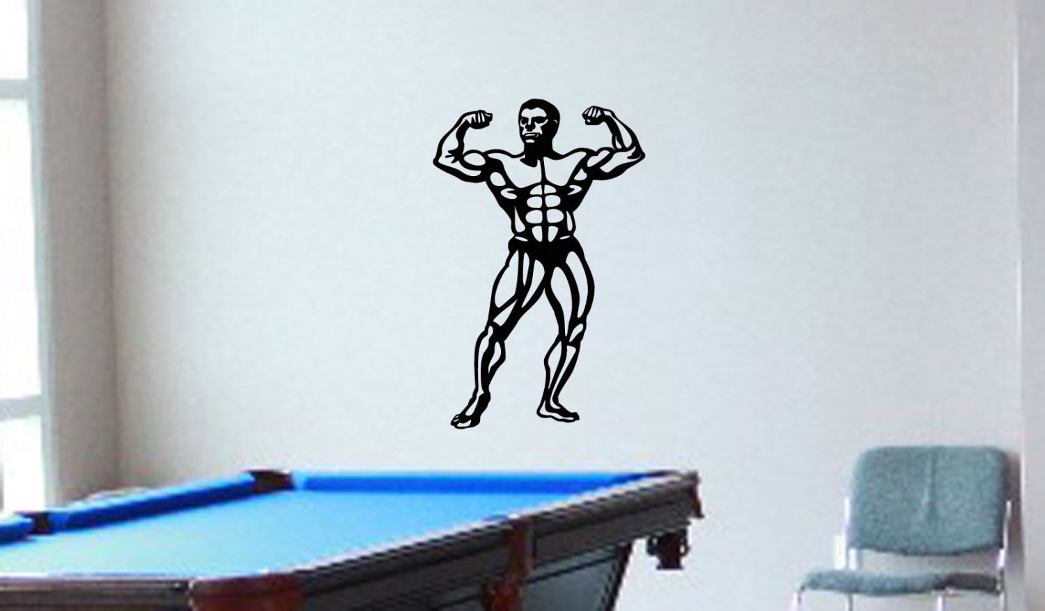 Wall Decor Vinyl Decal Sticker Bodybuilder Sport Gym Power lifting tz3006
