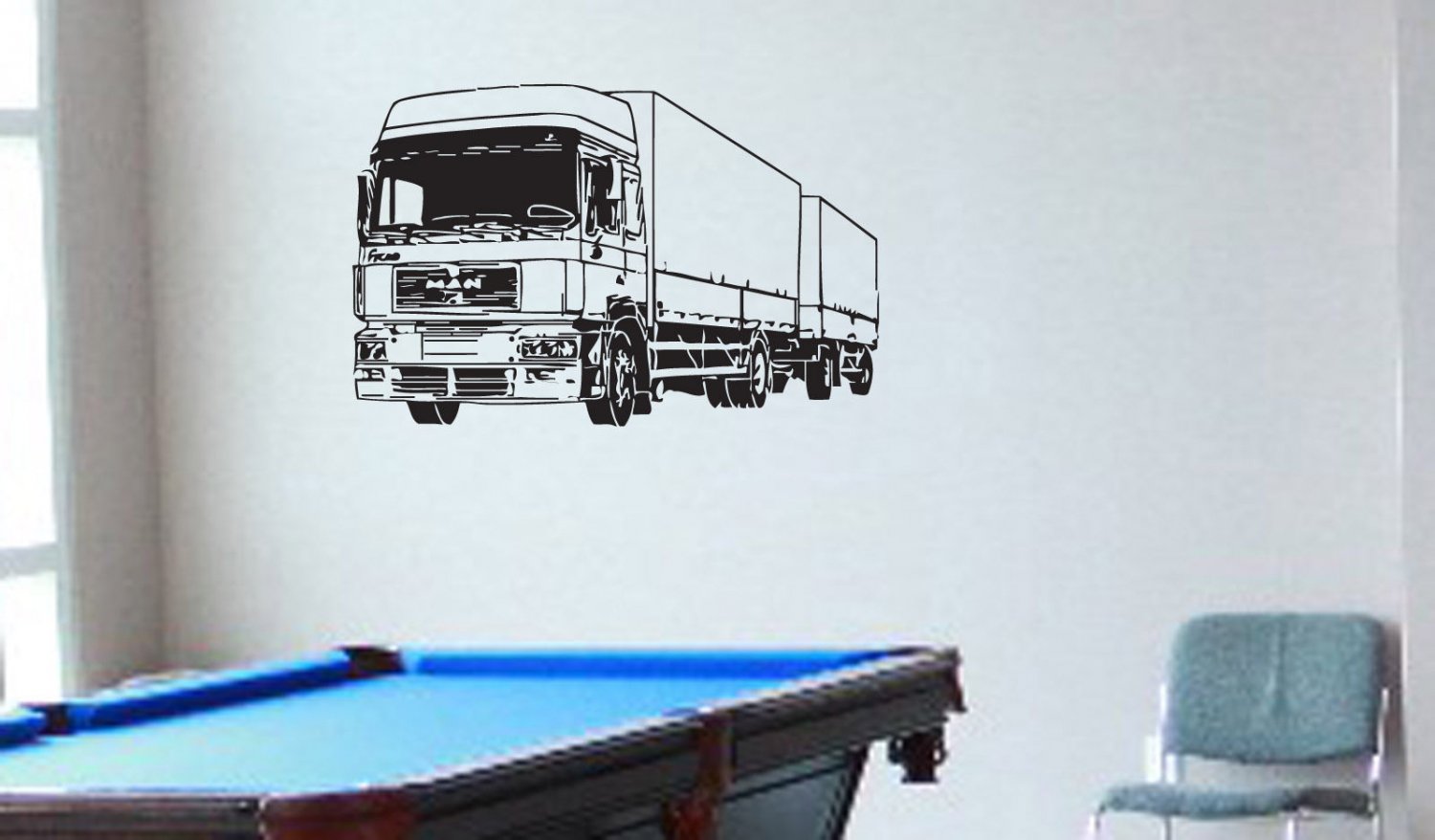 Wall Decor Vinyl Decal Sticker Semi Truck tz3020