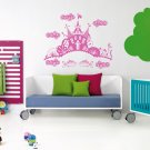 Fairy tale princess mirror Castle coach Kids Stylish Wall Art Sticker Decal 8988
