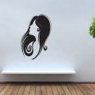 Wall Decor Vinyl Decal Sticker Beautiful Girl Face Salon Hair tz491