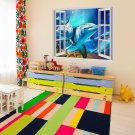 Dolphins In Sea Ocean Nautical Full Color Wall Decal Sticker AN-560 FRST