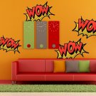 Wow Lettering Logo Children Room Full Color Wall Decal Sticker KR-90 FRST