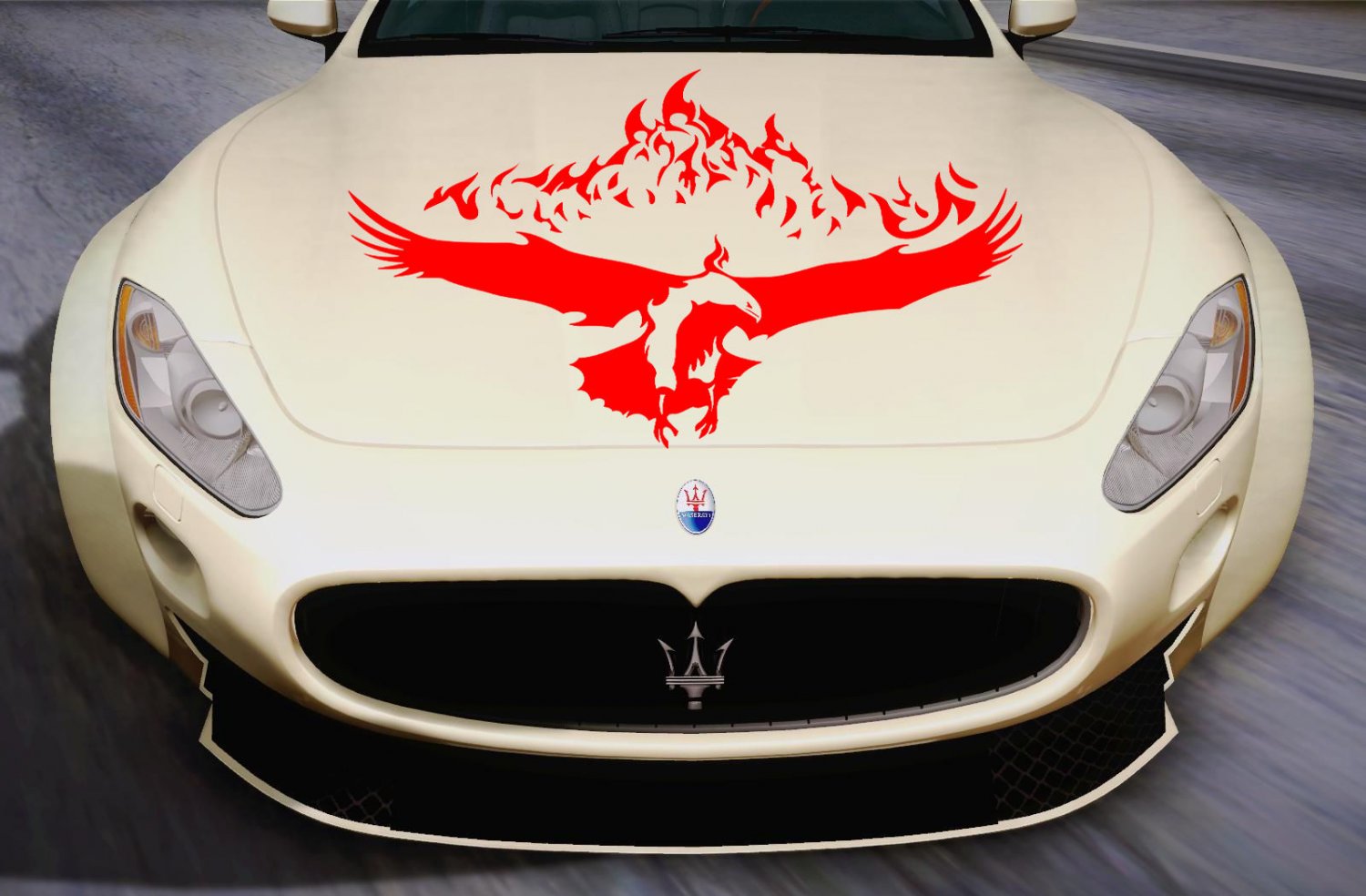 Eagle Bird Forest Wildlife Full Color Car Decal Sticker KR-133 FRST