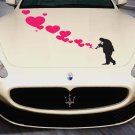 Love Music Heart Trumpeter Full Color Car Decal Sticker KC-98 FRST