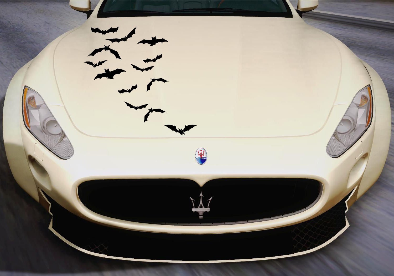 Bats Wildlife Night  Full Color Car Decal Sticker KC-154 FRST
