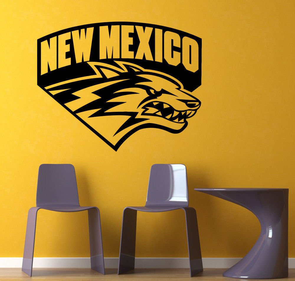 NCAA Wall Mural Vinyl Sticker GYM SPORTS LOGO Team New Mexico Lobos DA3087
