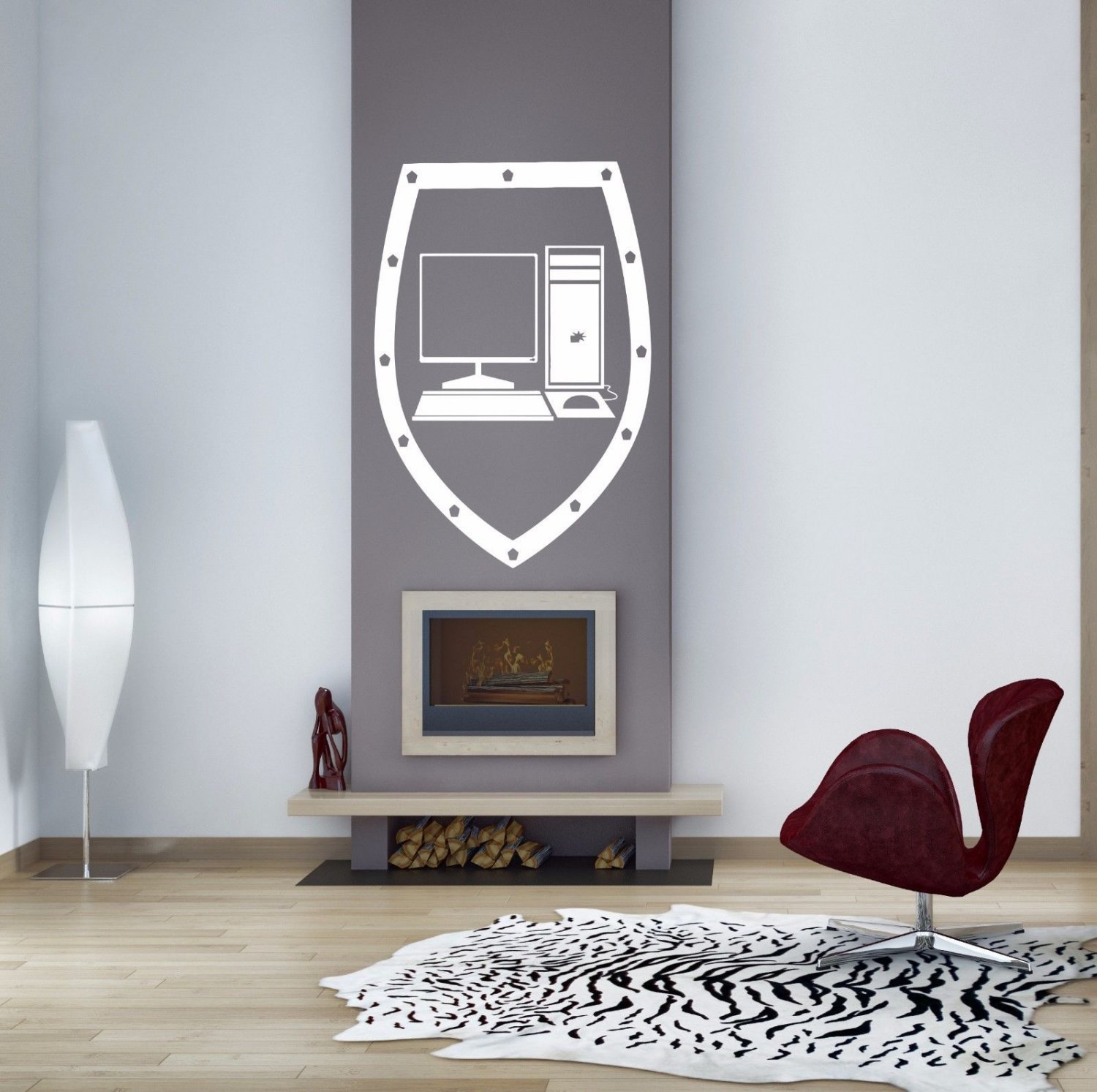 A computer Gadgets mouse office protection Stylish Wall Art Sticker Decal 9324