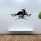 Wall Decor Vinyl Decal Sticker Pirate Skull tz182
