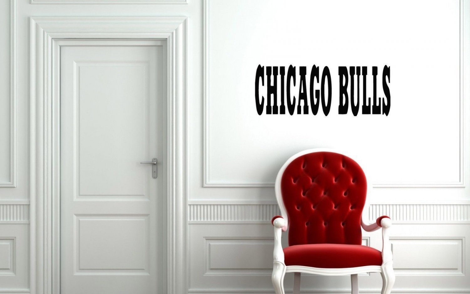 Wall Sticker Decal American Basketball NBA Team Logo Chicago Bulls Gm1787