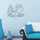 Wall Decor Vinyl Decal Sticker SANTA CLAUS CHRISTMAS TREE BEASTS DA641