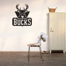 Wall Sticker Decal American Basketball NBA Team Logo Milwaukee Bucks Gm1922