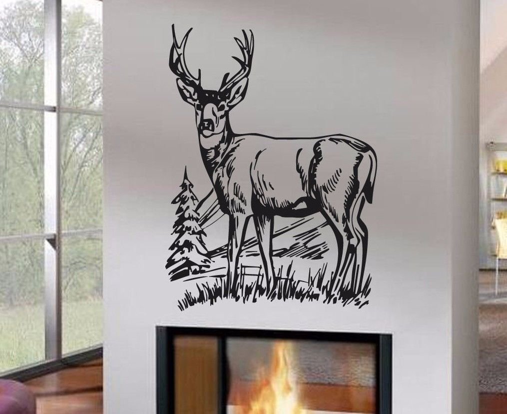 Deer Decals Wall Decor Vinyl Decal Sticker Deer in Wild Nature tz921