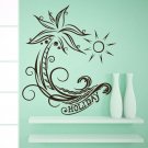 Wall Decal Palm Tree Sea Holiday Sun Art Living Room Decor Sticker Murals AM83