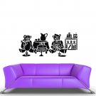 Wall Decor Vinyl Decal Sticker   BEARS AT THE DINNER FOOD DA606