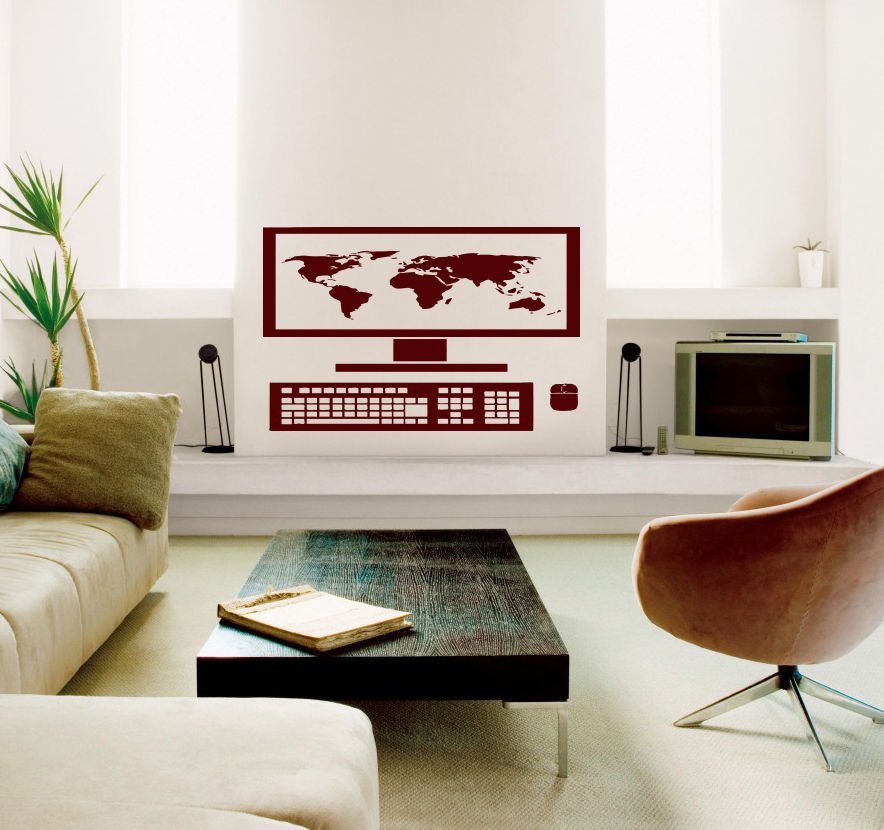 A computer Gadgets mouse Job office Kids Stylish Wall Art Sticker Decal 9316