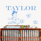 Wall Decal Personalized Name Football Art Decals Boy Room Decor Sticker AM126