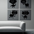Funny cat pet animal smile Cheshire Cat Stylish Wall Art Sticker Decal 9251